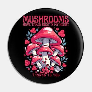 Mushroom Valentine gift for Lovers Pin