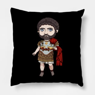 Hadrian's Triumph: A Grand Design Capturing the Greatness of Rome's Emperor Pillow