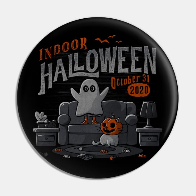 Indoor Halloween Funny 2020 Quarantine Holiday Gift Pin by eduely