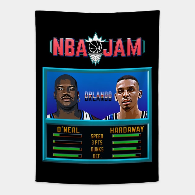 NBA JAM - CLASSIC - THE BEST DUO's EDITION_SHAQ&Penny Tapestry by Buff Geeks Art