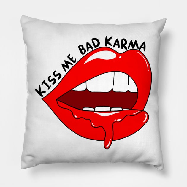 Bad Karma Miley Cyrus Lyrics Pillow by CMORRISON12345