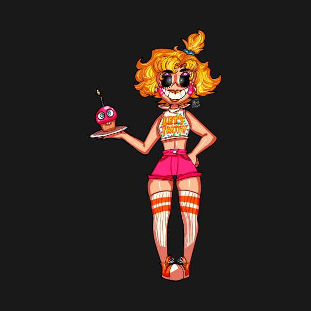 Toy Chica but a human lady!?!?!? by spaceagebarbie