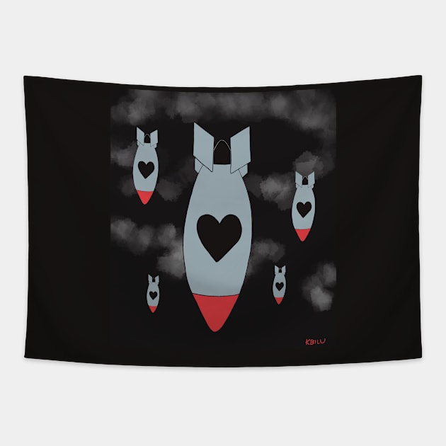 Love bombs Tapestry by KBILU_Art