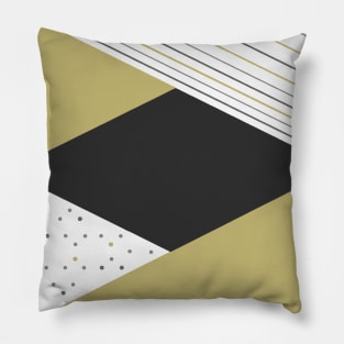 Shapes decor 5. gold. minimal. collage. homedecor. Pillow