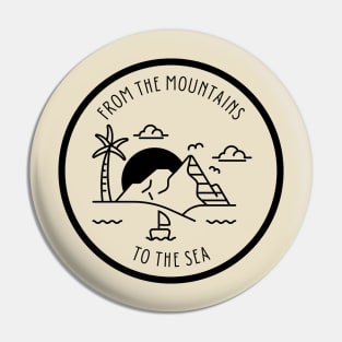 Mountains to the Sea light background Pin