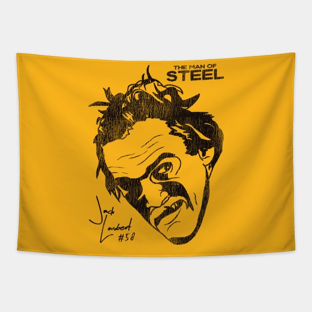 Jack Lambert 'The Man of Steel' Tapestry by darklordpug