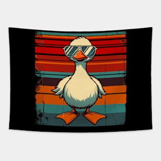 Silly Goose in Sunglasses Pun Meme Pool Funny Goose Tapestry