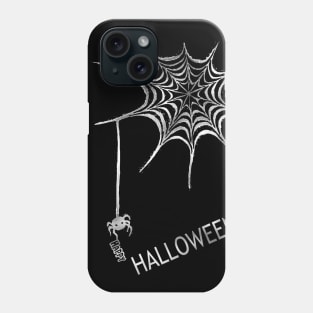 Silver Spider Happy Halloween Phone Case