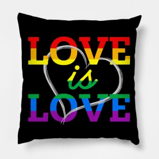 Love is Love Rainbow Pride LGBTQ Gay Rights Original Pillow