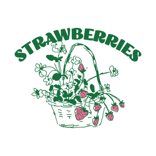 Cute Summer Strawberries Cottagecore T-Shirt