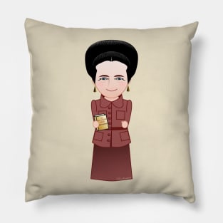 Kokeshi Simone de Beauvoir Pillow