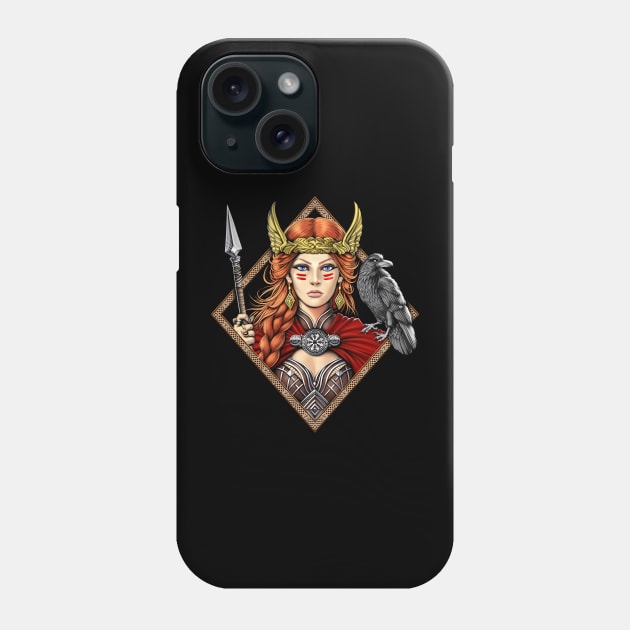 Norse Goddess Freya Phone Case by underheaven