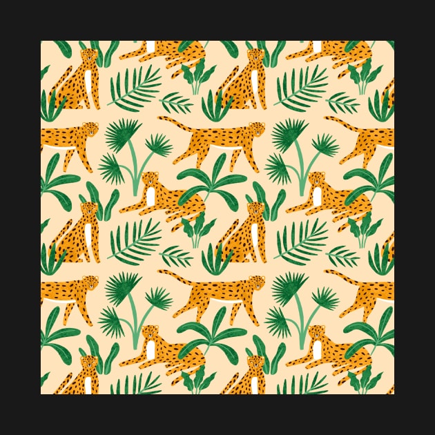 Tiger Tropical Pattern by monicasareen