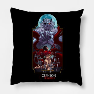 Crimson Dames: Standard Vs. White Wolf Pillow