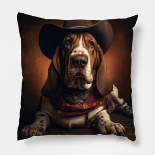 Cowboy Dog - Basset Hound Pillow