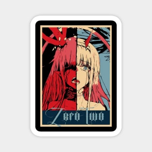 Darling in the franxx  Zero two Vintage Magnet