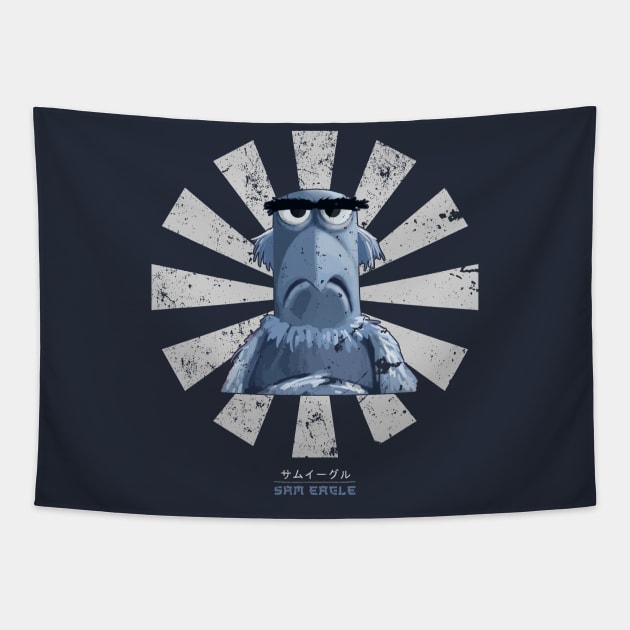 Sam Eagle Retro Japanese Muppets Tapestry by Nova5