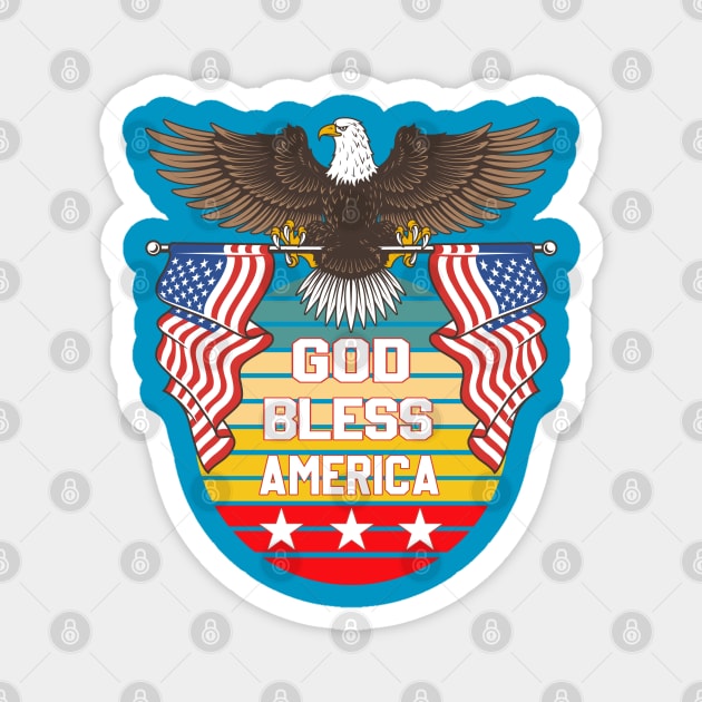 God Bless America Magnet by Arrow