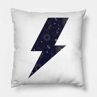 moon lightning bolt Pillow