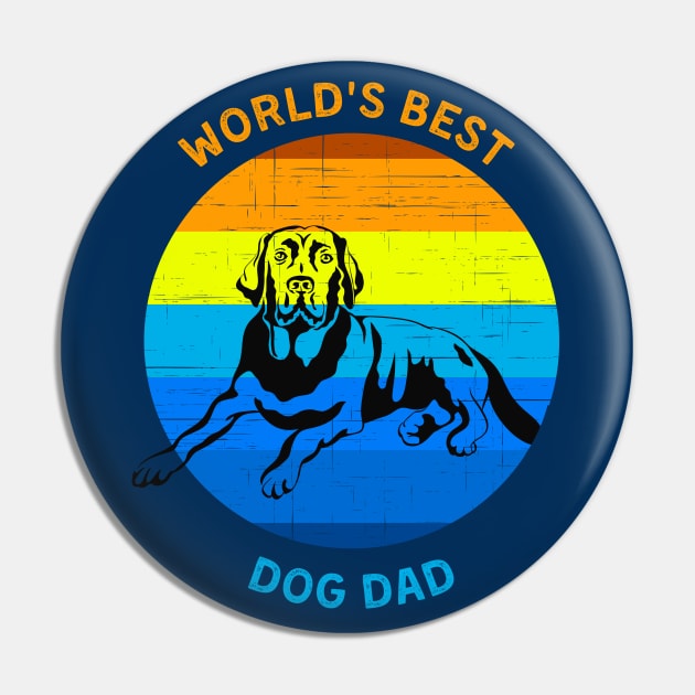 Worlds Best Dog Dad Pin by TJWDraws