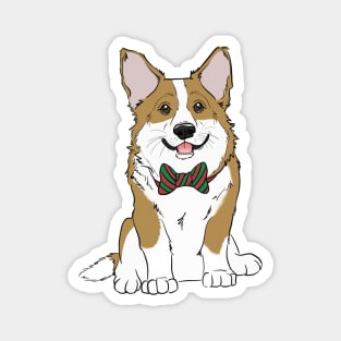 Christmas Corgi Magnet