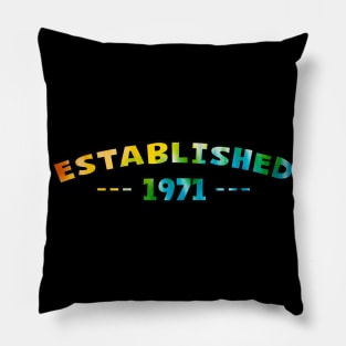 Established 1971 Pillow