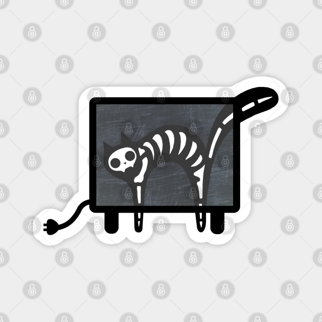 X-Ray Cat - Skeleton Kitty Xray Magnet by prettyinink