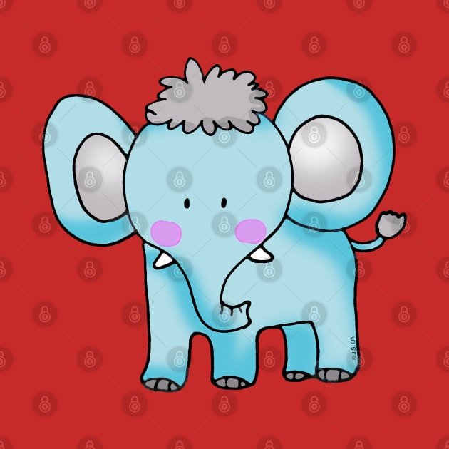 cute baby elephant by cartoonygifts