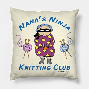 Edna: Nana's Ninja Knitting Club Pillow