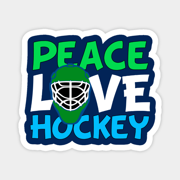 Peace Love Hockey Magnet by epiclovedesigns