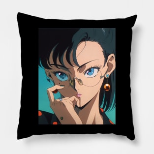 Anime Girl - Hmm - 90s Cartoon - AI Pillow