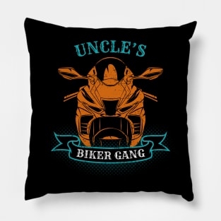 Uncle's Biker Gang Father's Day Pillow