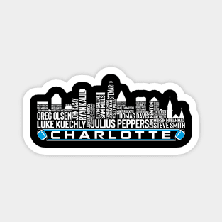 Carolina Football Team All Time Legends, Charlotte City Skyline Magnet