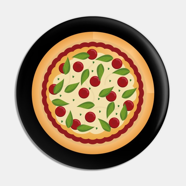 Yummy Italian Pizza Pie Pin by InkyArt