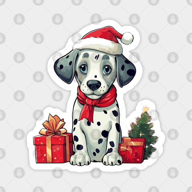 Dalmatian’s first Christmas Magnet by Retroprints