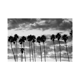 Palm Trees Against Cloudy Sky Santa Barbara T-Shirt