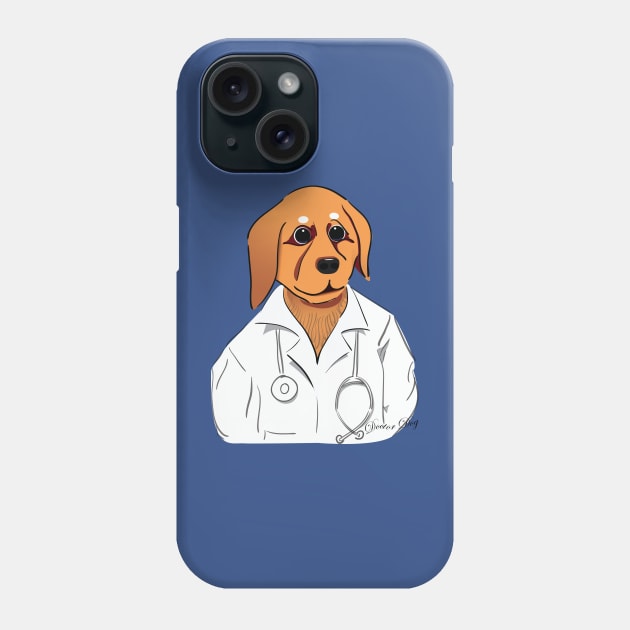 Doctor Dog Phone Case by Kanom-Tom