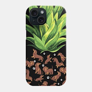 Tropical Pineapple Dachshund Dog Lovers Gift Phone Case