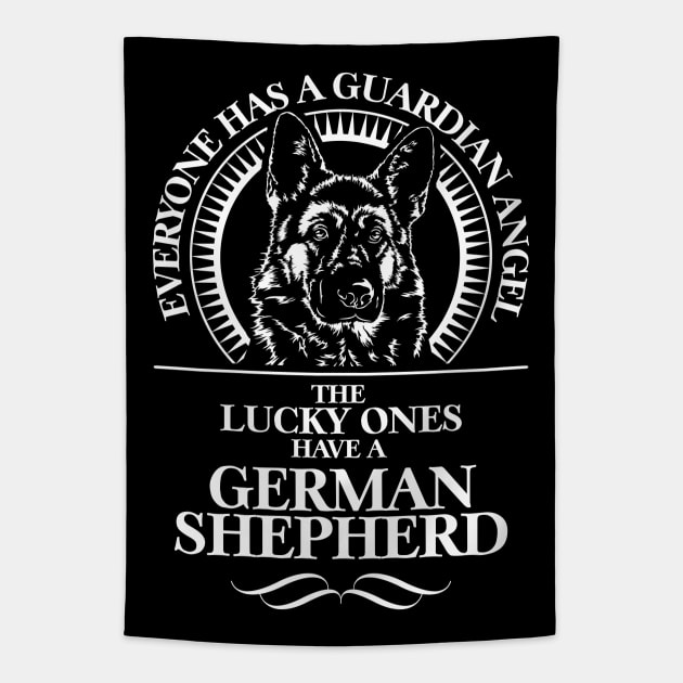 German Shepherd dog Guardian Angel dog saying Tapestry by wilsigns