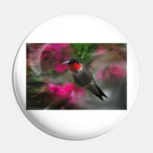 Hummingbird with Pink Pin