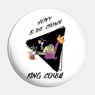 Puerto Rico King Coqui Frog Pin