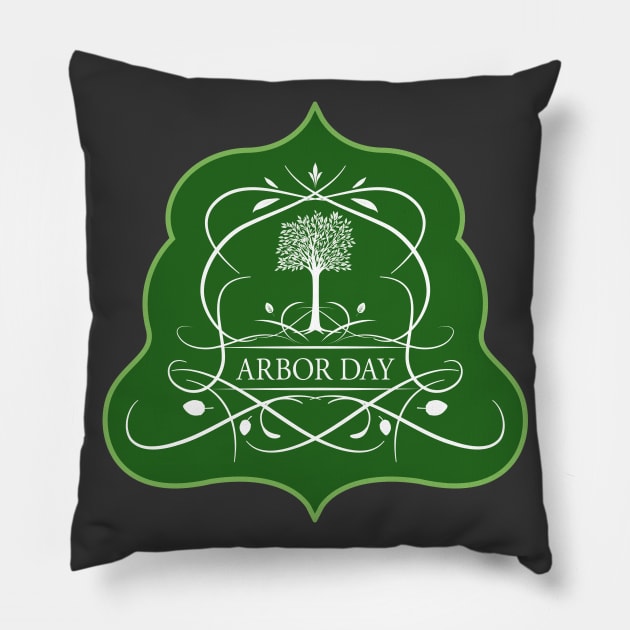 Arbor Day Crest Pillow by SWON Design