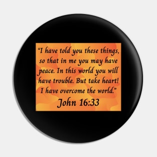 Bible Verse John 16:33 Pin