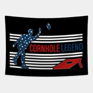 Cornhole Legend Champion Funny Cornhole Team Player Bean Bag Tapestry