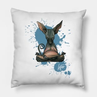 Meditating Sphynx Pillow