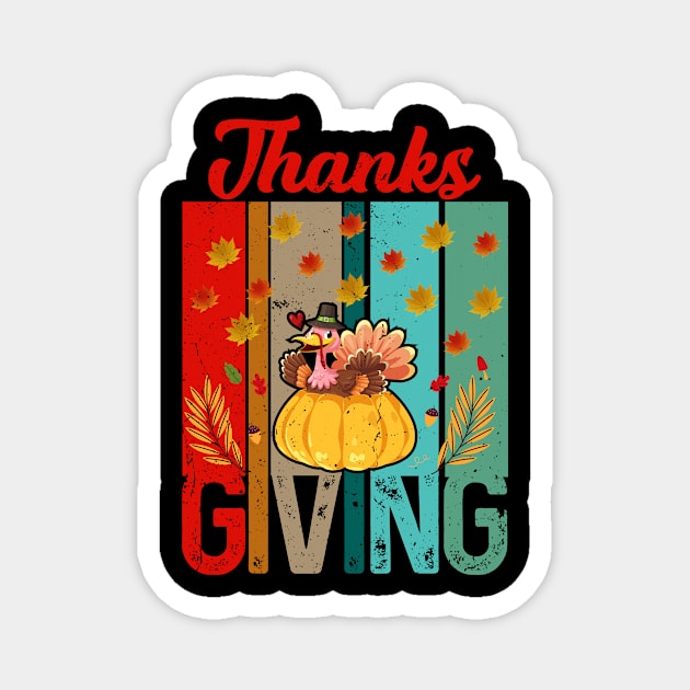 Thanksgiving Turkey,Funny Men Women Thanksgiving,Dabbing Turkey,Autumn Fall Magnet by KRMOSH