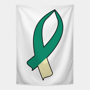 Awareness Ribbon (Teal & Cream) Tapestry