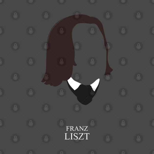 Franz Liszt - Minimalist Portrait by Wahyu Aji Sadewa