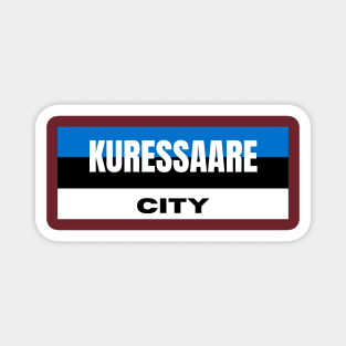 Kuressaare City in Estonia Flag Stripes Color Magnet