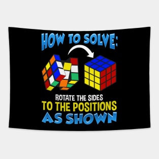 How To Solve Puzzle Cube - Funny Cubing Tapestry